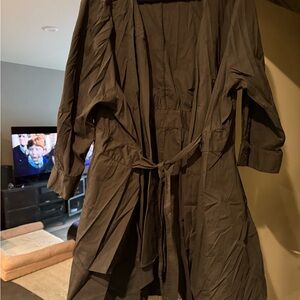 Eloquii Charcoal Trench Coat